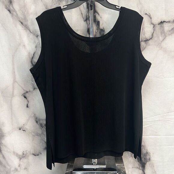 Misook Black no sleeve top - Picture 4 of 4